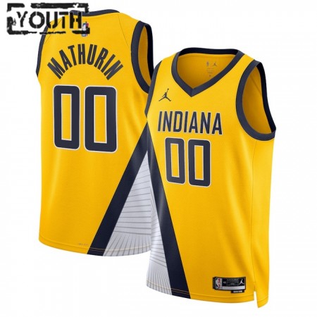 Maillot Enfant Indiana Pacers Bennedict Mathurin 00 2022-23 Jordan Statement Edition Navy Swingman